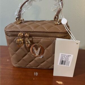 Valentino Orlandi Quilted Tan Mini Bag